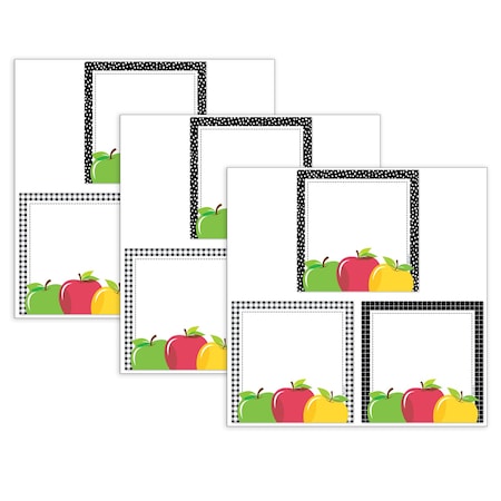 Creative Teaching Press Apple Time Apple Cards, 6'', Designer Cut-Outs, 36-Piece Set, 3PK 11054