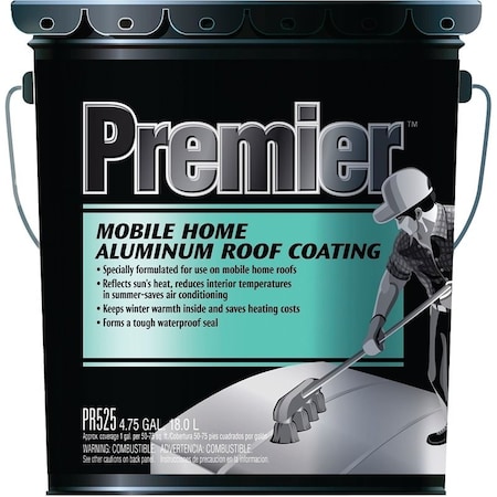 Henry Henry PR525070 Aluminum Roof Coating, Silver, 4.75 gal Pail PR525070