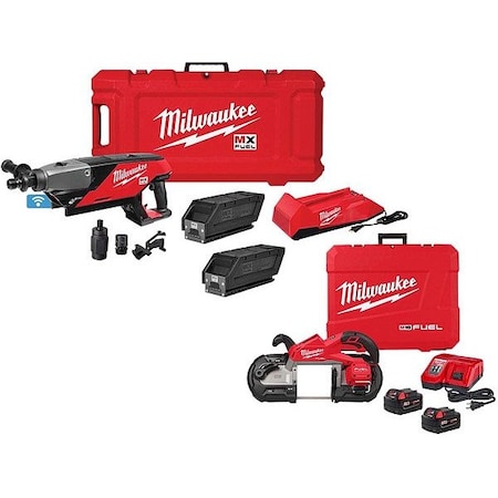Milwaukee Tool MX FUEL Core Drill + M18 FUEL Band Saw MXF301-2CP, 2929-22