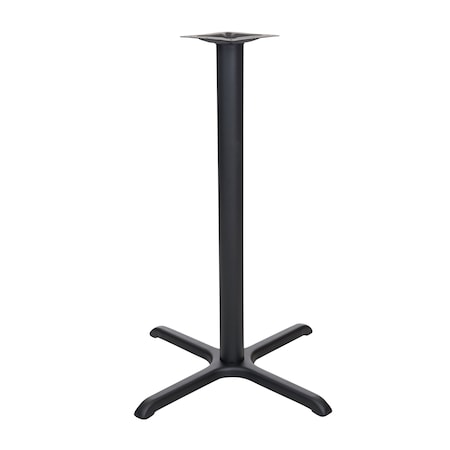 Bfm Seating Stamped Steel - 30 x 30 Cross Base - Bar Height - 3in Column - 7 7/8in Welded Top Plate STB-3030T
