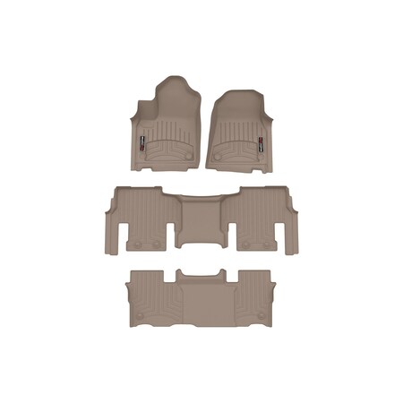 Weathertech Tan, Front, rear, and rear Floorliners 451704-1-2-3