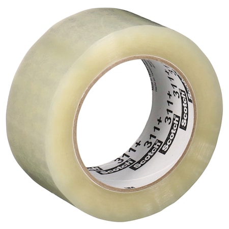 Scotch Packing Tape, 2 mil Thick, 2 in W x 100 m L, 3 in Core Dia., Clear, 36 PK 311+