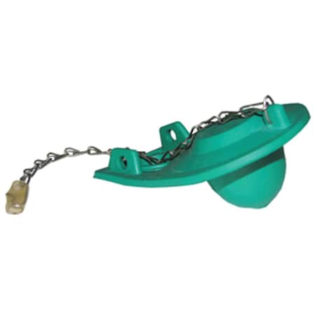 Westlake Pipe & Fittings Duraflap Magnus Green 3-In-1 Toilet Flapper with Chain 04-1555