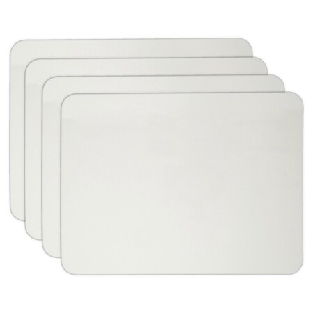 Charles Leonard Dry Erase Board, One-Sided Plain, White, 9" x 12", 4PK 35100