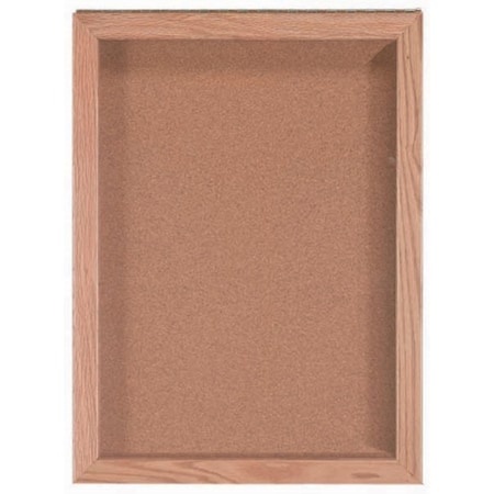 Aarco Souvenir and Memorabilia Display Case Natural Oak 24"x18" OBC2418S
