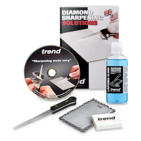 Trend Complete Diamond Sharpening Kit, Double-Sided Stone, Mini Taper File, Lapping Fluid, DWS/KIT/C U*DWS/KIT/C