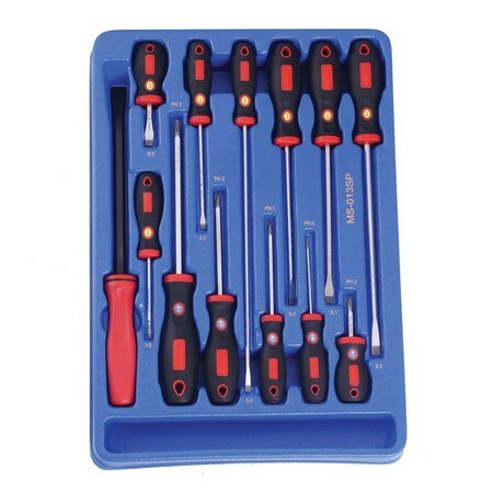 Genius Tools 13 Pc. Slotted & Phillips Screwdriver Set MS-013SP