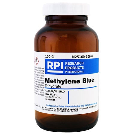 Rpi Methylene Blue Trihydrate, 100 Grams M25160-100.0