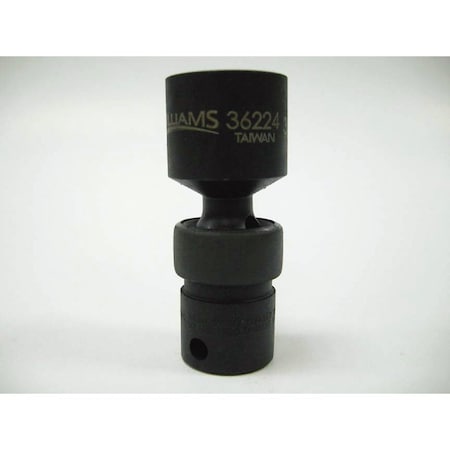 Williams 3/8" Drive Impact Socket High Polished Chrome, Univ 3/8" D, 6Pt, SAE 9/16 JHW36218