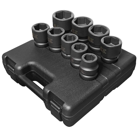 Sunex 1 in Drive Sae 6 Point Standard 9-Piece Impact Socket Set 5699