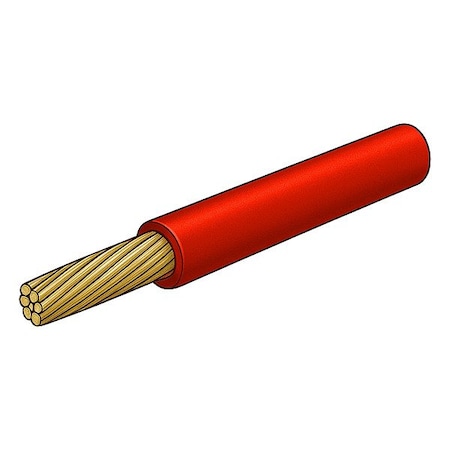 Zoro Select Automotive Wire, 4/0 AWG, Red, 25 ft WXP-5JBX-4041-03-25