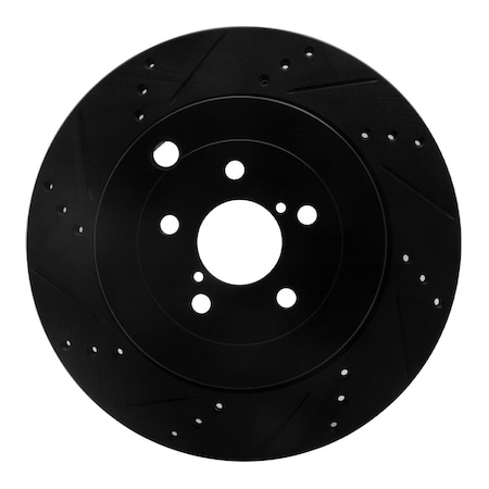 Dynamic Friction Co DFC Brake Rotor - Drilled and Slotted - Black 633-13040L