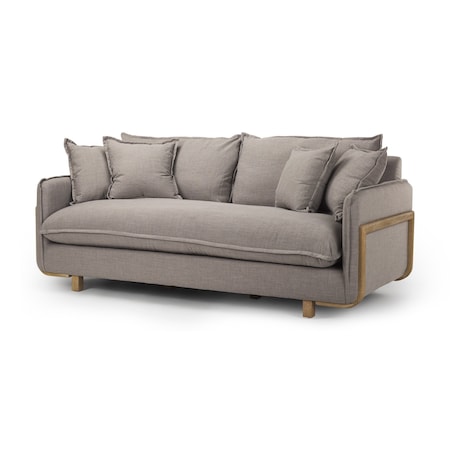 Homeroots 84" Brown Fabric Sofa 606782