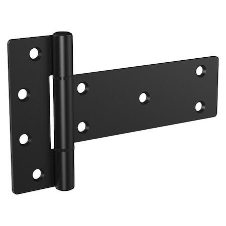 National Hardware Industrial T-Hinge, Steel, Black, Tapping Screws Mounting N166-035