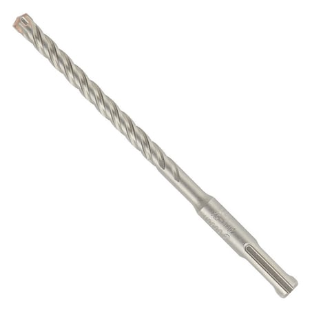 Bosch Bulldog Hammer Drill Bit, 3/8"Dia, 6"OAL, Standard Flute, 4-Flute, 13/32"Dia Shank, SDS-Plus Shank HC4C2061