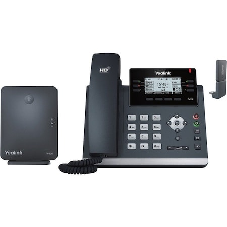 Yealink DECT Desk Phone Pa - Package includes the T41S deskphone, W60B Base, and DD10K Dongle W41P