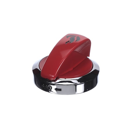 American Range Knob, Gas Valve, Red/Black, On/Off, Flat Side Up A32616
