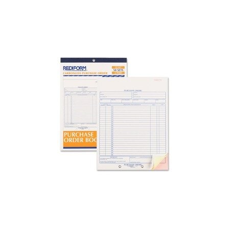 Rediform Purchase Order Book, 8.5 x 11, Letter, 3-Part Carbonless, 50 Sets/Book 1L147