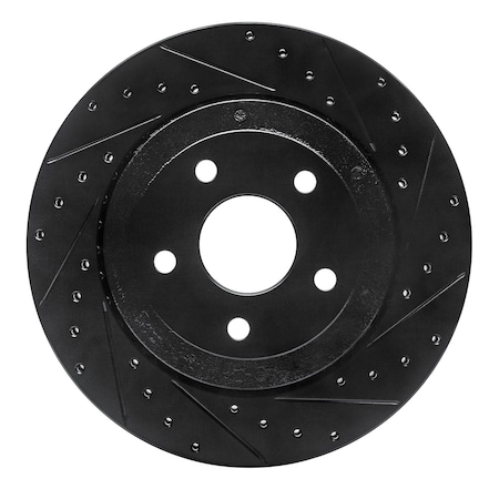 Dynamic Friction Co DFC Brake Rotor - Drilled and Slotted - Black 633-42003R