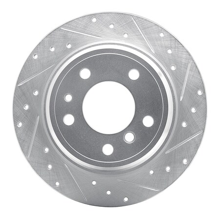 Dynamic Friction Co DFC Brake Rotor - Drilled and Slotted - Silver 631-31024R