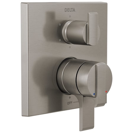 Delta Ara Angular Modern Monitor 17 Series Valve Trim with 6-Setting Integrated Diverter T27967-SS