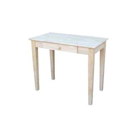 International Concepts Rectangle Writing Table, 36 W, 20 L, 30 H, Wood Unfinished OF-695249