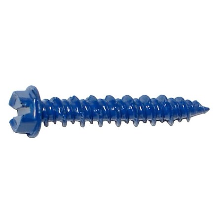 Midwest Fastener 09260 Masonry Screw, 3/16 in Dia, 1-1/4 in L, Steel, 100/PK, 100PK M09260