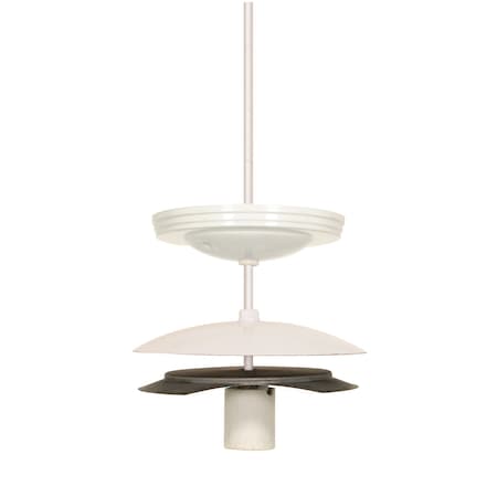 Satco 5in Neckless Ball Holder Kit White For 5-1/4in Diameter Glass 8 Foot 18/3 SVT Includes Hardware 90/616