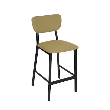 Bfm Seating Hamilton Side Barstool, Grade 3 Vinyl Seat & Back - Steel Frame - Sand Black Finish JS10B2005-2005SB