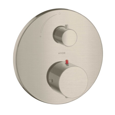 Axor Starck Thermostatic Trim with Volume Control in Brushed Nickel 10700821