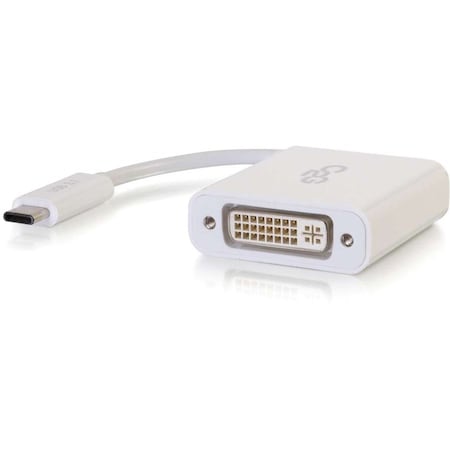 C2G USB-C To DVI-D Video Adapter Converter - White - USB Type C - 1 x DVI, 1 x DVI-D, DVI 29484