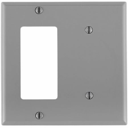 Leviton Combination Wallplate, Standard Size, Gang 2, Gray 80708-GY