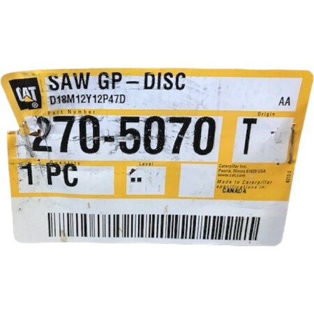 Caterpillar SAW GP DISC, CATERPILLAR OEM 2705070 2705070