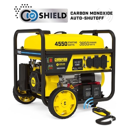 Champion Power Equipment Portable Generator, Gasoline, Electric, Recoil, Wireless Remote Start, 120V AC 201502