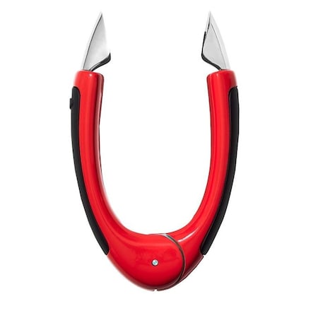 Good Grips Strawberry Huller, 3-3/4 in L, 1.05 in W, 2-1/4 in H, Stainless Steel, Red 11308600