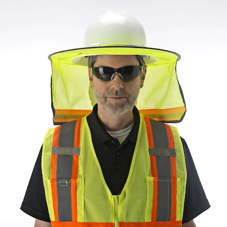 Cor-Brite Hard Hat, Neck Shade, Lime VHB101