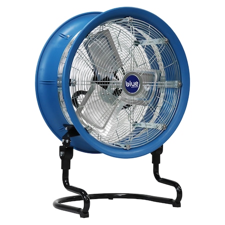 Patterson Industrial Fan, Floor Mount, 18 in Blade Dia, 115V, 3,800 cfm, Non-Oscillating BLUE1800