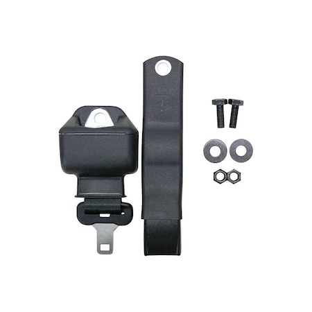 Uni Pro Retractable Seat Belt Kit Fits 421/422 or Sears 1800 Seat Black Nylon 2-In. Wide 7977