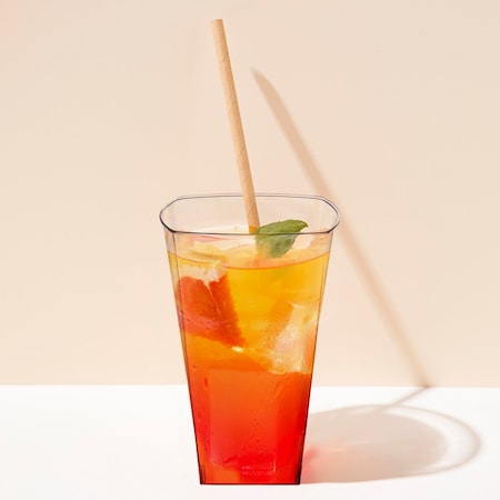 Smarty Had A Party 10 oz. Clear Square Plastic Cups (336 Cups), 336PK 6955-CASE