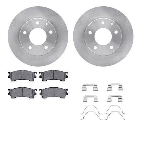 Dynamic Friction Co DFC Brake Rotor with 5000 Brake Pads and Hardware Kit 6512-80143