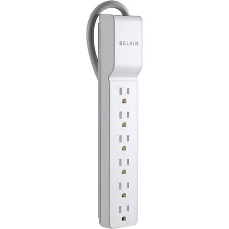 Belkin 2.5 FEET 6 OUTLETS 555 JOULE SURGE SUPPRESSORS - OEM BE106000-2.5