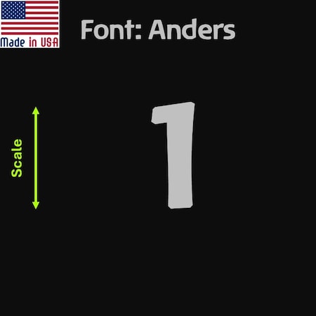 Aacc Self-Adhesive Vinyl Number: 1, Size: 22 in. Color: Silver Font: Anders, 12PK AACC-Anders-N1-Silver-I22x12