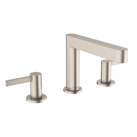 Hansgrohe Finoris Wide-spread Faucet 110 with Pop-up Drain, 1.2 GPM in Brushed Nickel 76033821
