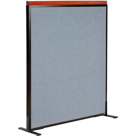 Global Industrial Interion Deluxe Freestanding Office Partition Panel, 36-1/4"W x 43-1/2"H, Blue 694845FBL