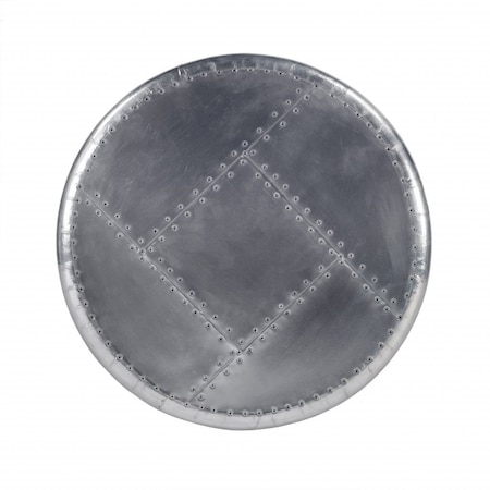Homeroots 23" Silver Round End Table 488936