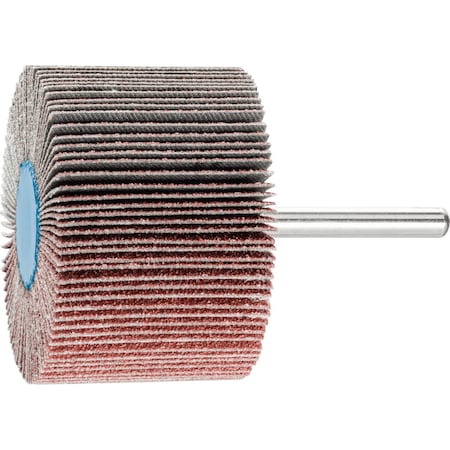 Pferd 2-1/2'' x 1-1/2'' Mounted Flap Wheel - 1/4'' Shank - Aluminum Oxide - 40 Grit 45306