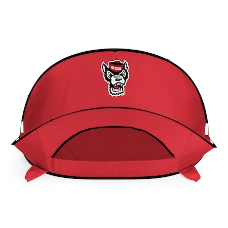 Picnic Time Family Of Brands NCAA NC State Wolfpack Manta Portable Beach Tent - Pop Up Tent - Beach Sun Shelter Pop Up, Red 113-00-100-424-0