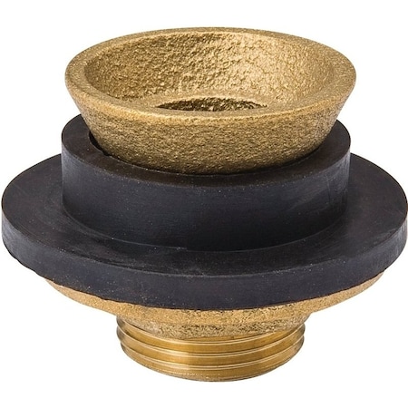 B & K Closet Spud, Brass/Rubber 150-209