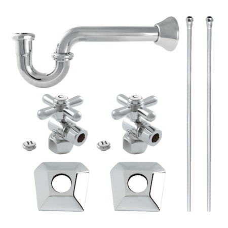 Kingston Brass Plumbing Sink Trim Kit with P-Trap, Polished Chrome KPK130P1