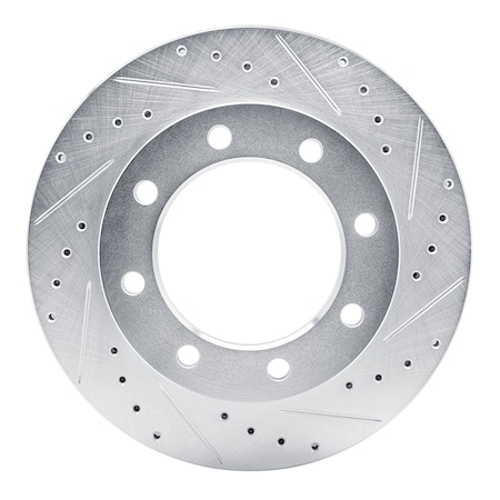 Dynamic Friction Co DFC Brake Rotor - Drilled and Slotted - Silver 631-48003R